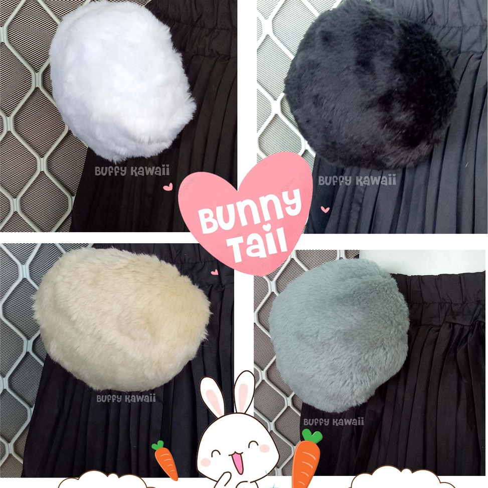 Sale Ekor kelinci halloween costume usagi cosplay rabbit bunny kawaii tail furry fluffy accesories a