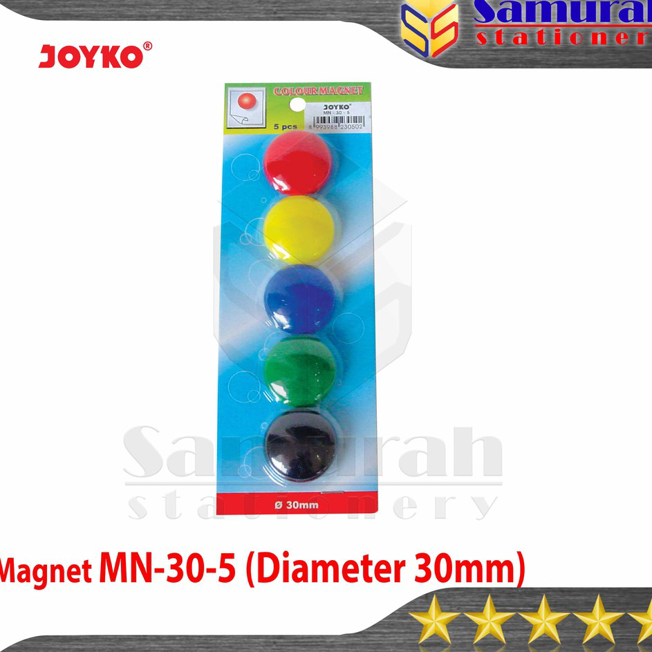 

➼➳✿✯ Magnet Papan Tulis Joyko MN-30-5 / Warna Whiteboard MN Diameter 30 mm