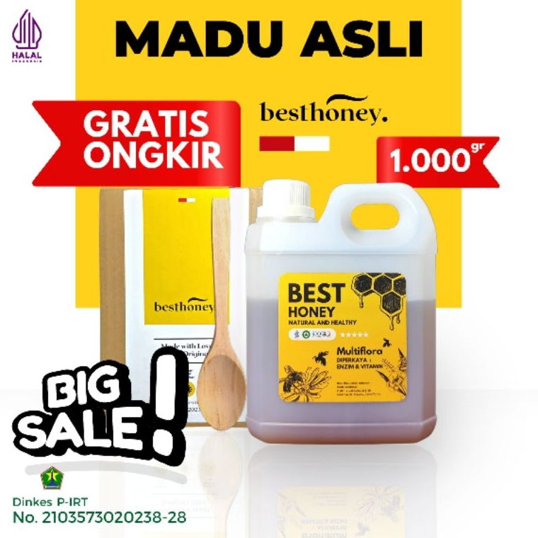 

8.8 FLASH SALE Best Honey - Madu Asli Madu Multiflora Original - 1kg