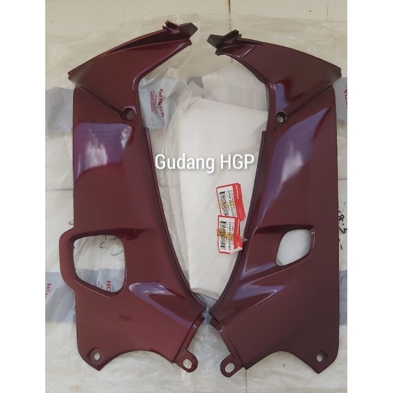 Cover M/P L & R Set Red Maroon Sayap Bagian Dalam Honda Supra X 100 Fit Old  64400 64450-KEV-880FMD 