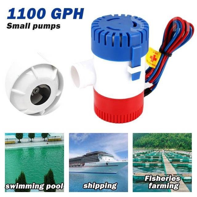 COD Pompa Air Celup Bilge Pump 1100GPH CH8028 DC 12V Submersible Pump Mini Serbaguna