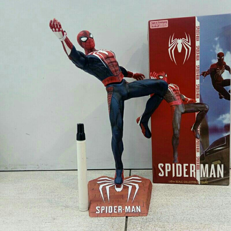 mainan static figure Crazy toys spiderman PS4Tinggi 30 cm atau 12inchStatue patungDetail bagusMCIepp
