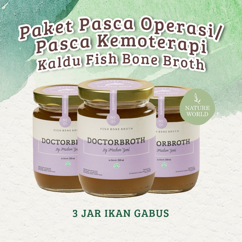 

DOCTOR BROTH Paket Pasca Operasi/ Kemoterapi Kaldu Ikan Gabus (3 jar)