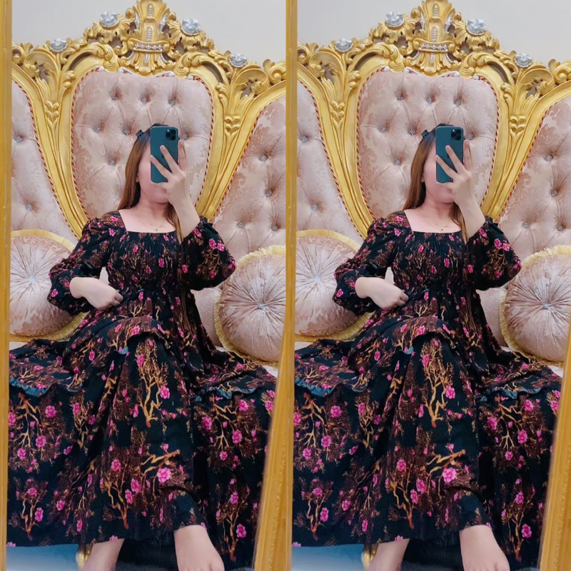 longdres diora bunga bunga cantik