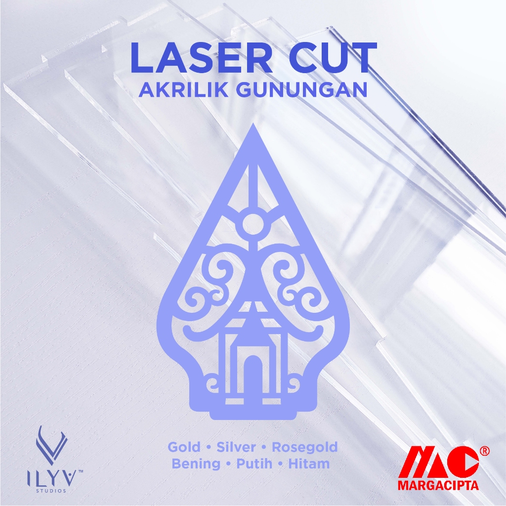 Gunungan Wayang / Akrelik Gunungan Wayang Gold / Dekorasi Mahar Gunungan