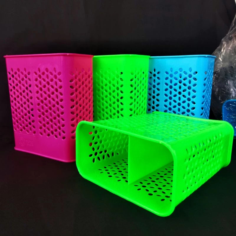 Tempat Sendok 2 Sekat Plastik Warna / Wadah Tisu Makan Yoyo Brio / Kotak Sendok Prasmanan Tebal