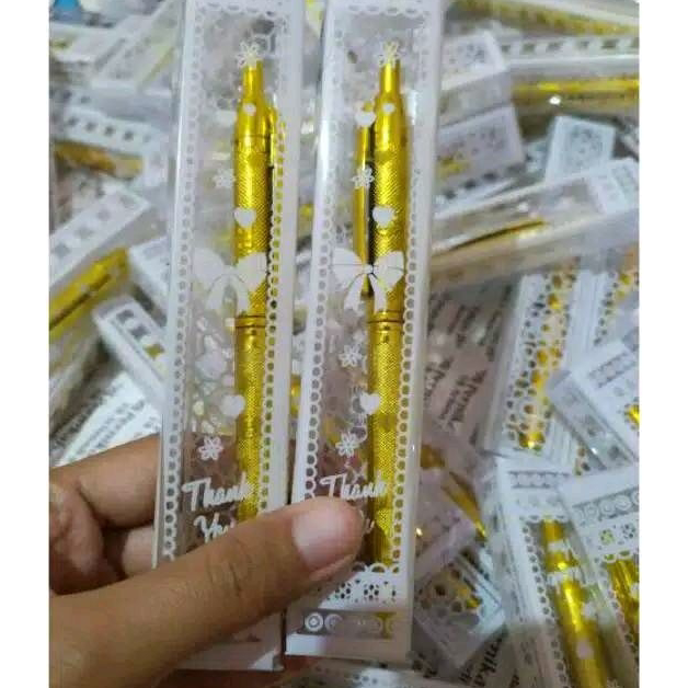 

12.12 Brand ( isi 50pcs ) Pena emas perak mika