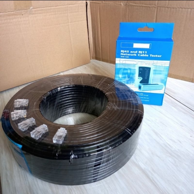 Kabel LAN spectra 100 Meter + LAN tester