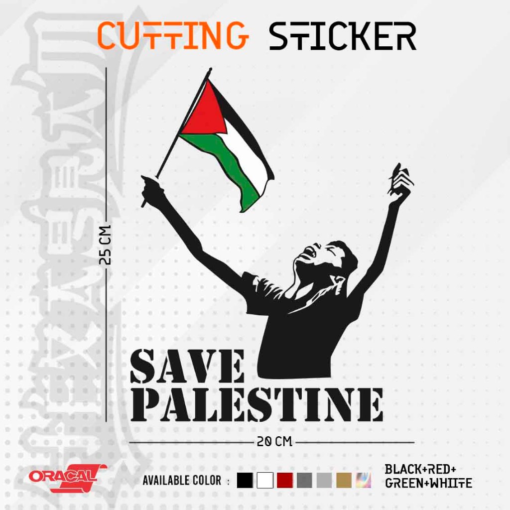 Cutting Sticker SAVE PALESTINE Silhoutte | Stiker Cutting Siluet SAVE PALESTINE