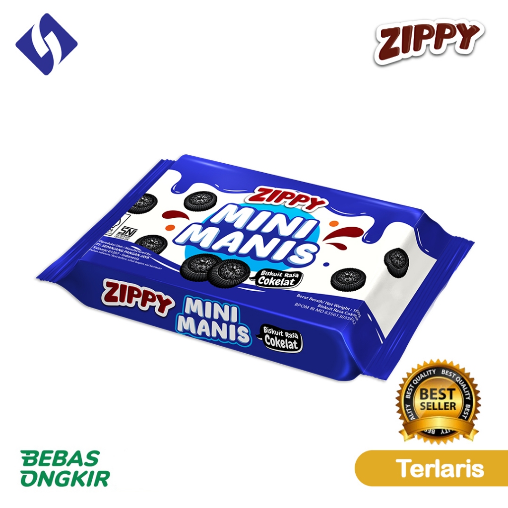 

Family pack Zippy Biskuit Minimanis Rasa Cokelat 100 Gr