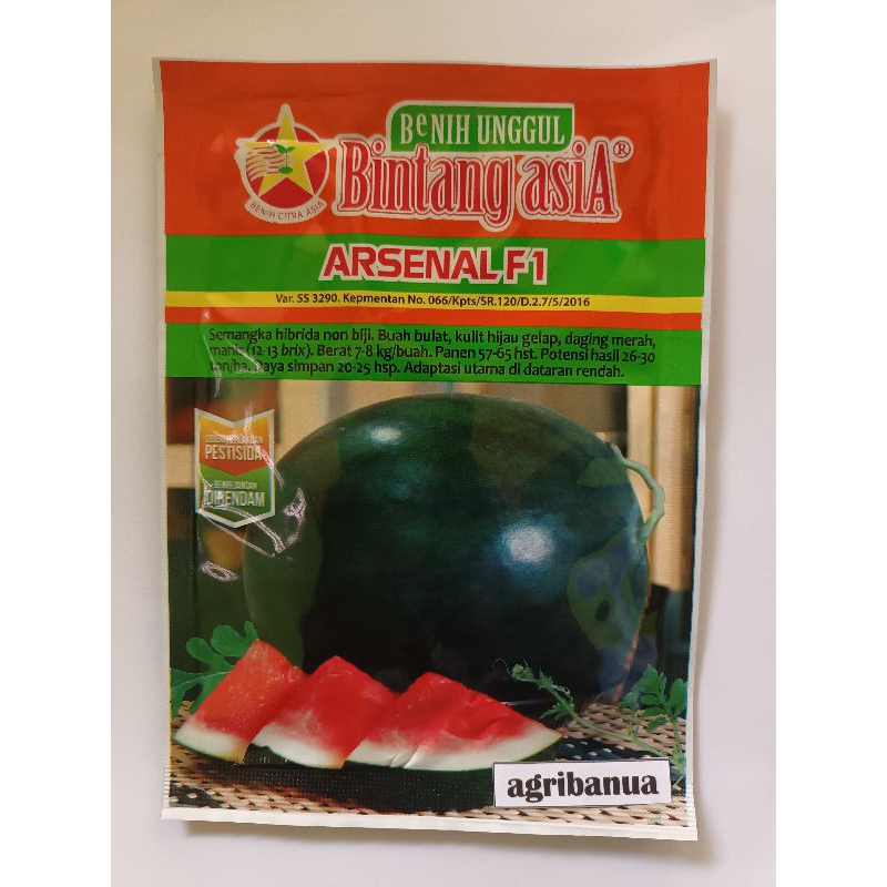 Benih Semangka Non Biji ARSENAL F1 20 gr Bintang asiA