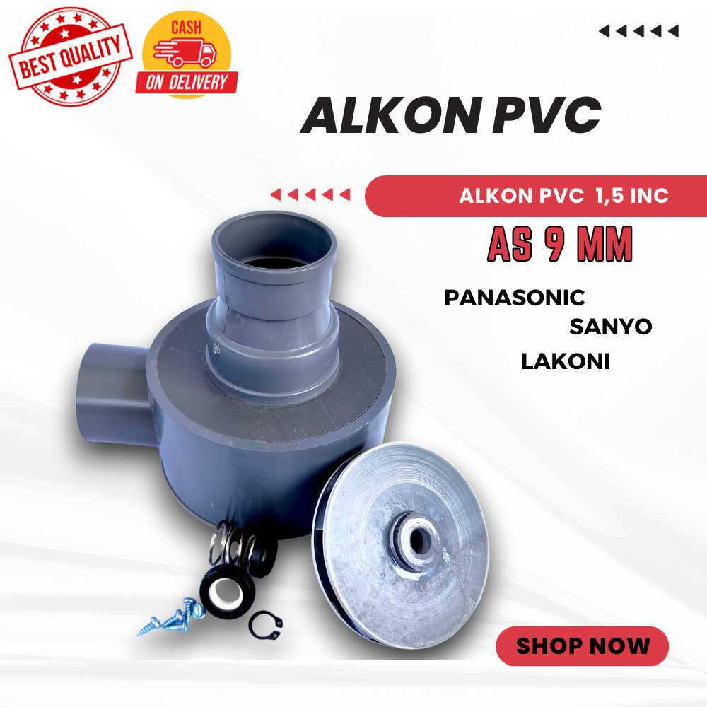 Jual alkon modifikasi pompa air listrik pipa in out 1,5 inc ukuran as 9 mm bisa cod siap kirim