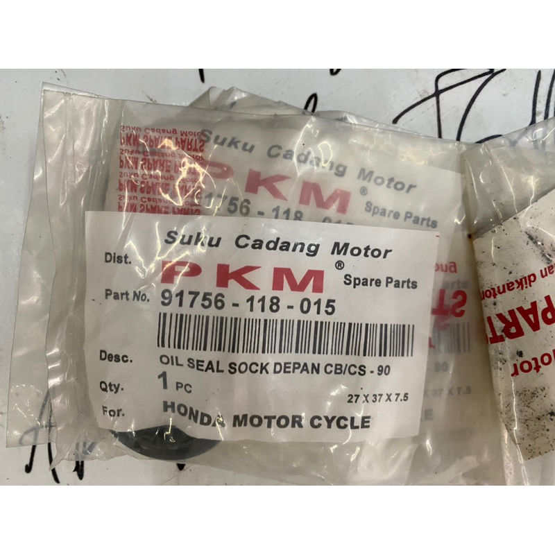 SEAL SHOCK DEPAN CB / CS 90 (27 x 37 x 7.5) PKM