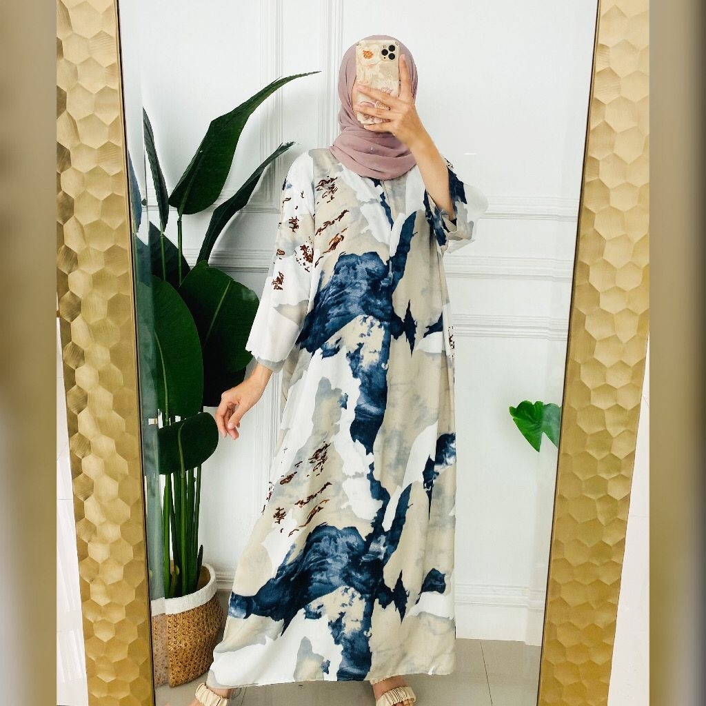 baju daster gamis muslim syari lengan panjang LD 110  PB 125 semata kaki, daster panjang viral kekin