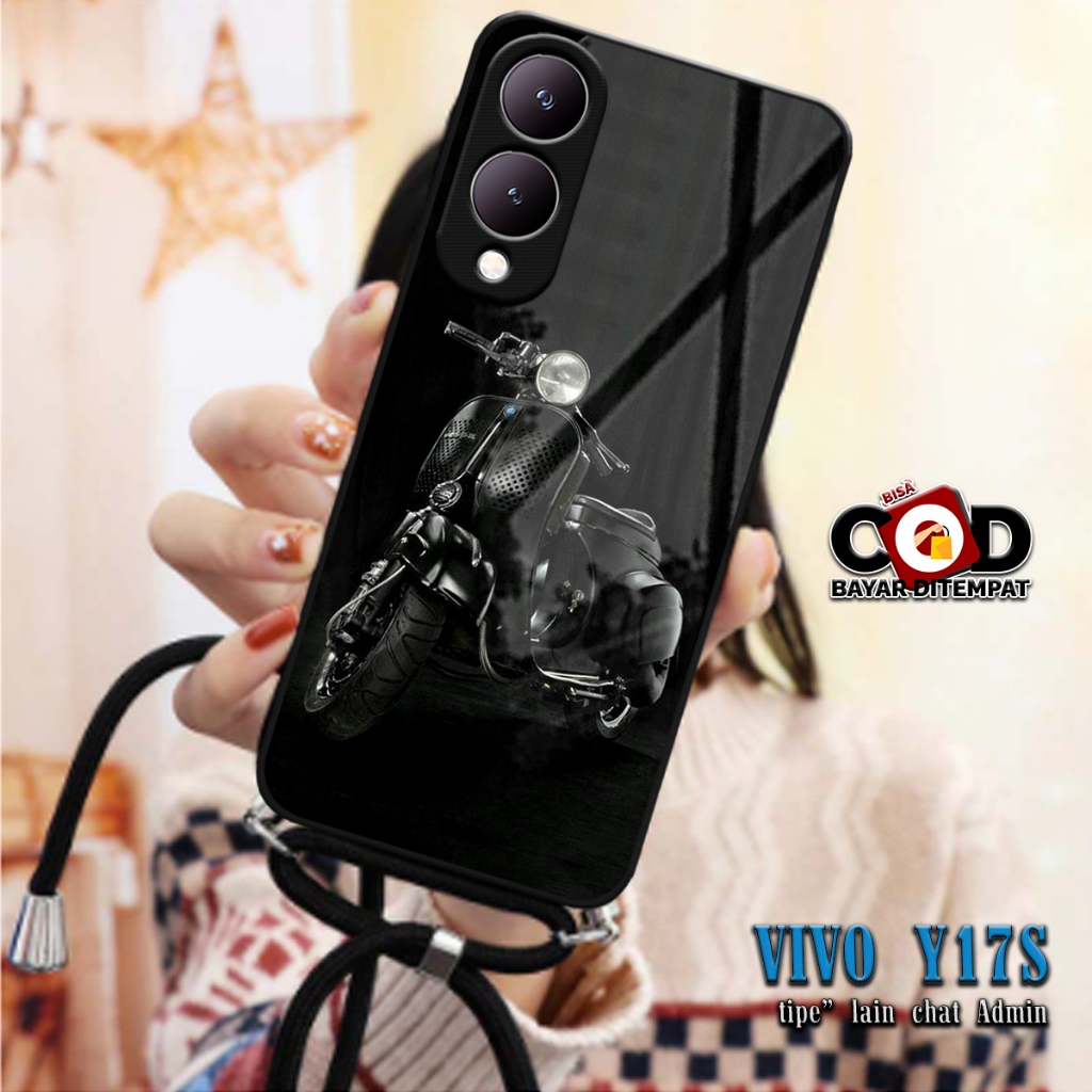 SOFTCASE KILAU 2D + Tali CASE SILIKON VIVO Y17S Y17 S SILIKON KACA | MC788 | CASE SILICON MAN AND GI
