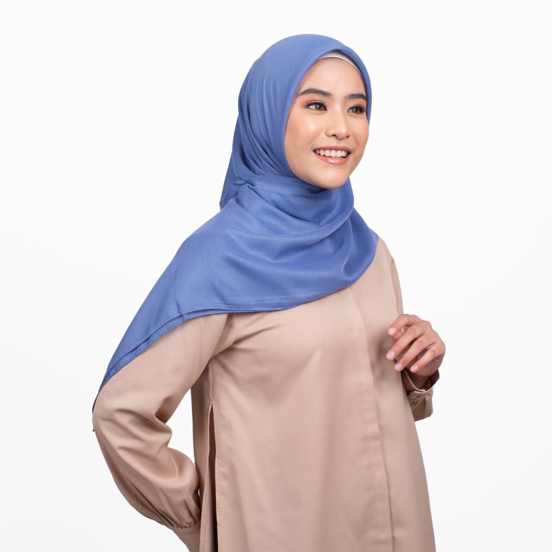 Zoya Pakaian Muslim wanita Kerudung polos segiempat Feriha Scraf