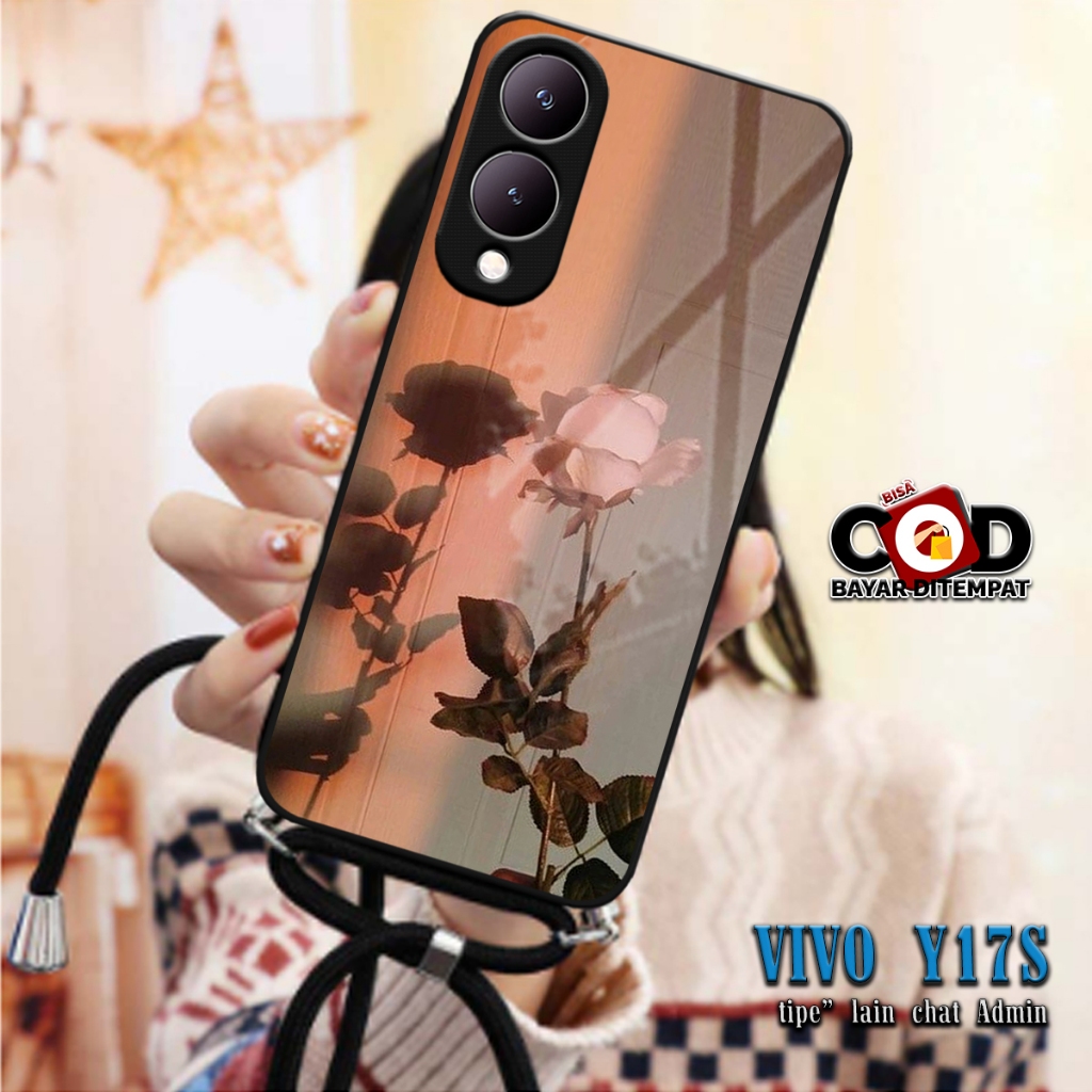 SOFTCASE KILAU 2D + Tali CASE SILIKON VIVO Y17S Y17 S SILIKON KACA | MC796 | CASE SILICON MAN AND GI