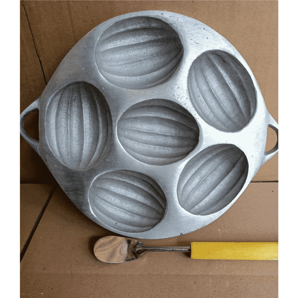 Cetakan kue bolu jadul / bolu kering / cetakan bolu ketapang isi 6 Gratis Sutil kue