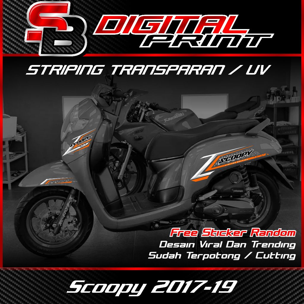 striping transparan scoopy 2017 - striping variasi motor scoopy bahan transparan