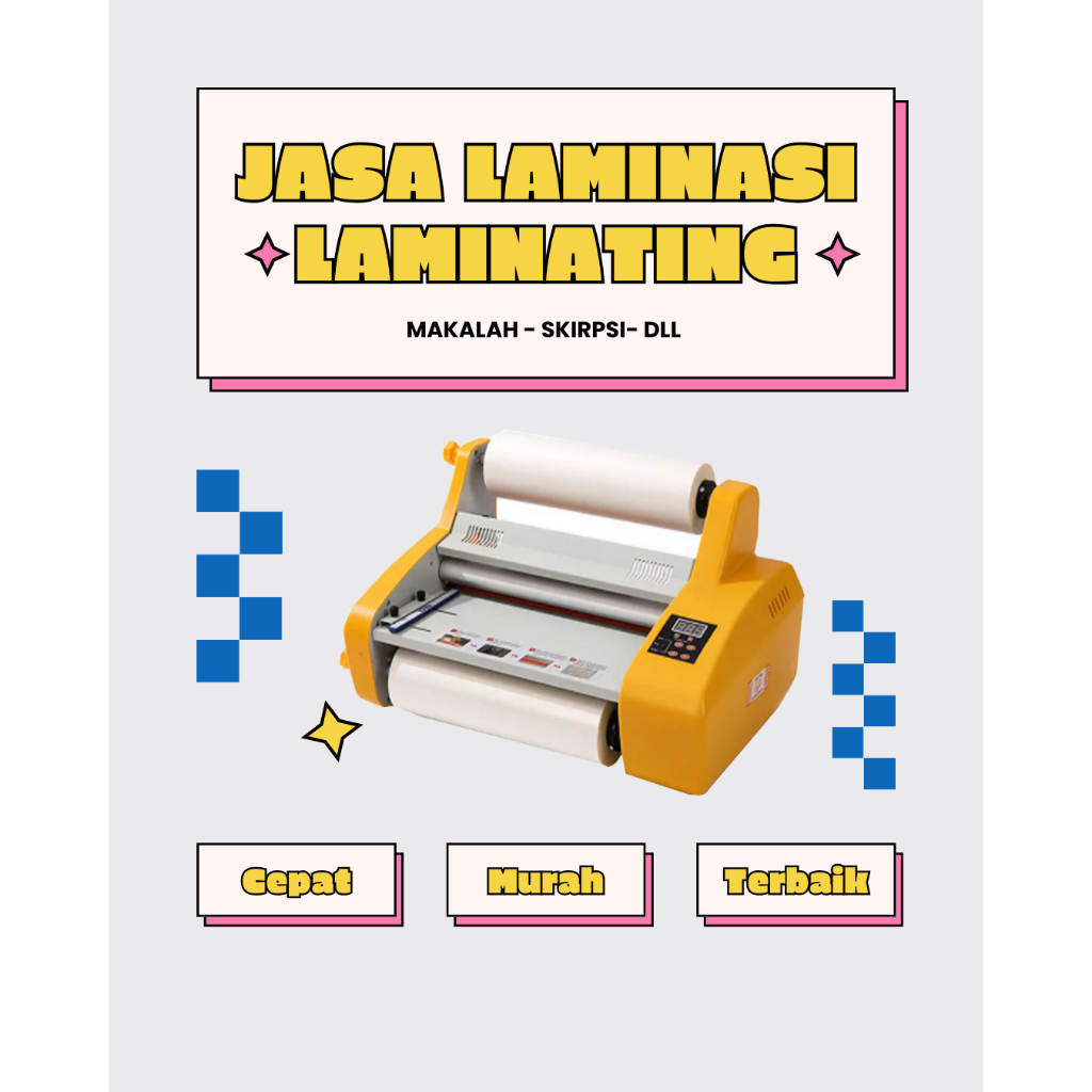 

Laminasi/laminating dokumen foto/poster/sticker dll