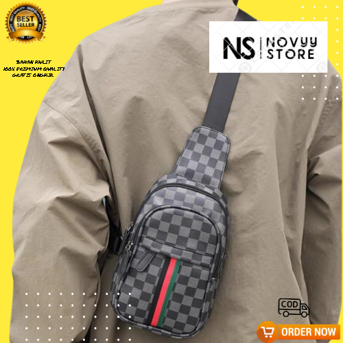 TAS DADA PRIA TAS BAHU TAS SANDANG PRIA TAS BAHU BAHAN KULIT PRIA TAS SELEMPANG COWOK SLING BAG TAS 