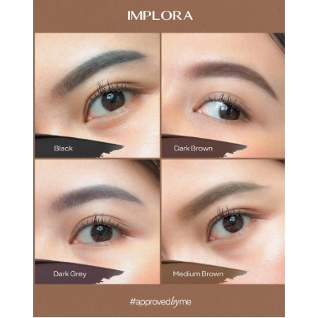 Implora Wow Brow Pomade Black/ Eyebrow Gel / Waterproof / Mette Finish