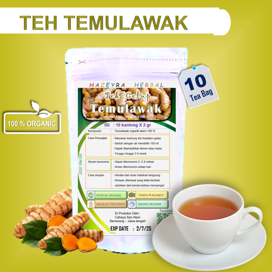 

Temulawak teh herbal jamu suplemen kesehatan curcuma obat nafsu makan isi 10pcs