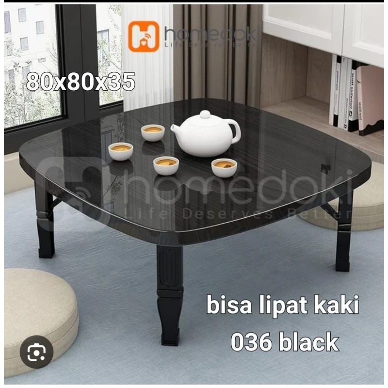Meja Tamu Pendek Lipat Foldable/Meja Teras/Meja Lesehan Multi Fungsi Homedoki HD 036