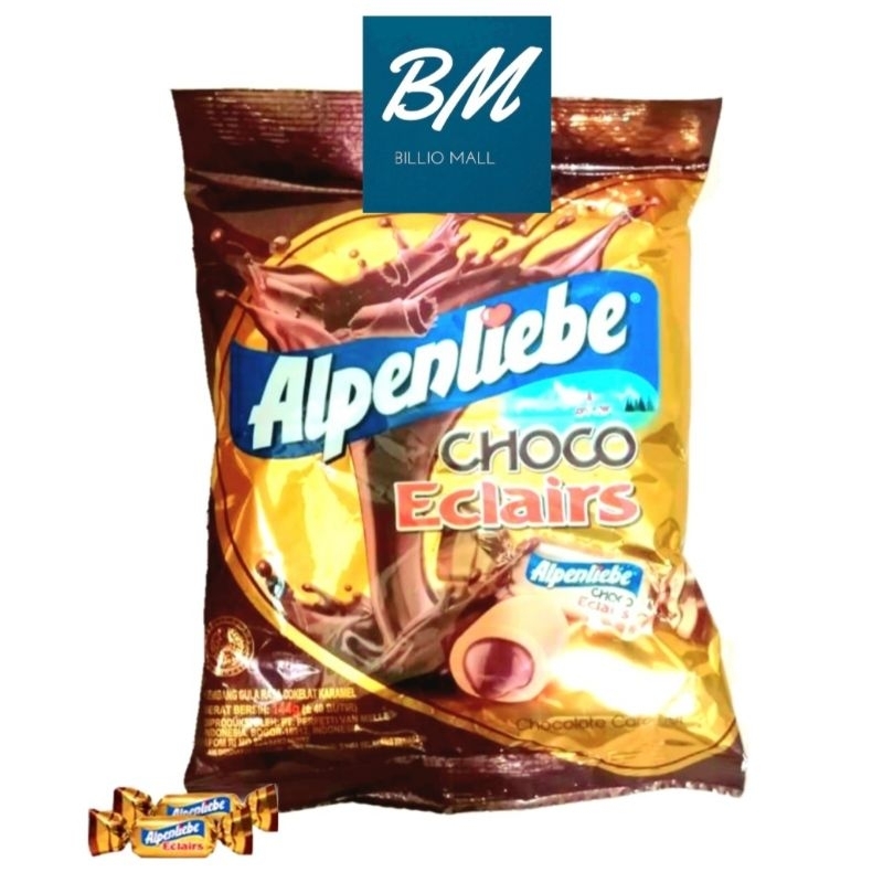 

Alpenliebe Eclairs Chocolate Caramel Zak 144 gr isi 40 butir