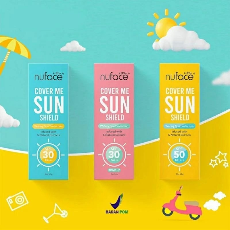 Nuface sunscreen sun shield spf 30 PA+++ / sunscreen / sunscreen spf 30 / sunscreen spf 50
