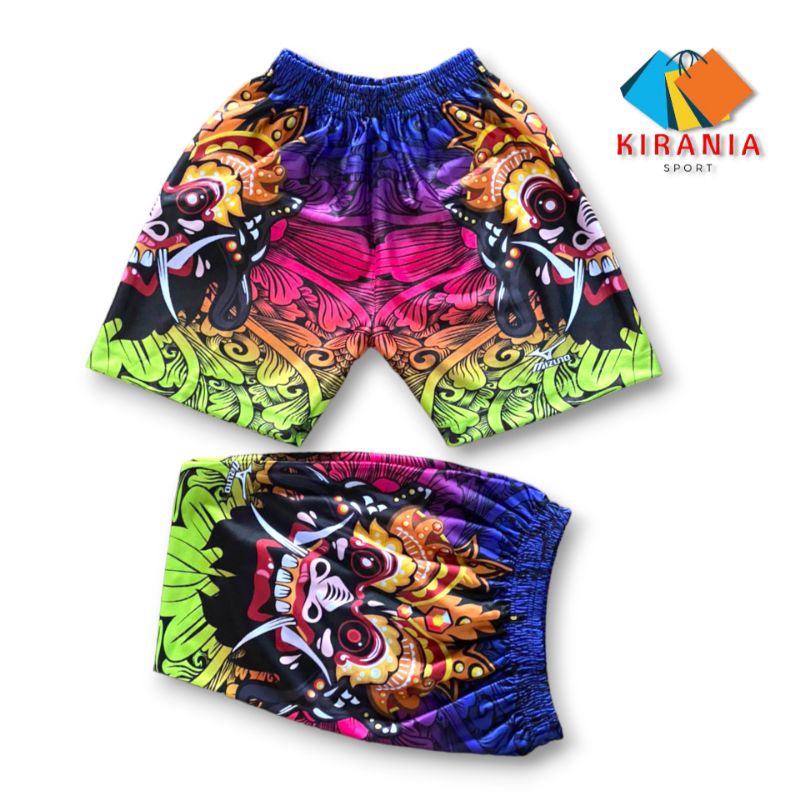 CELANA OLAHRAGA FULL PRINTING MOTIF BARONG, CELANA VOLI, VOLLY, BADMINTON, FUTSAL, FOOTBALL, LARI DL