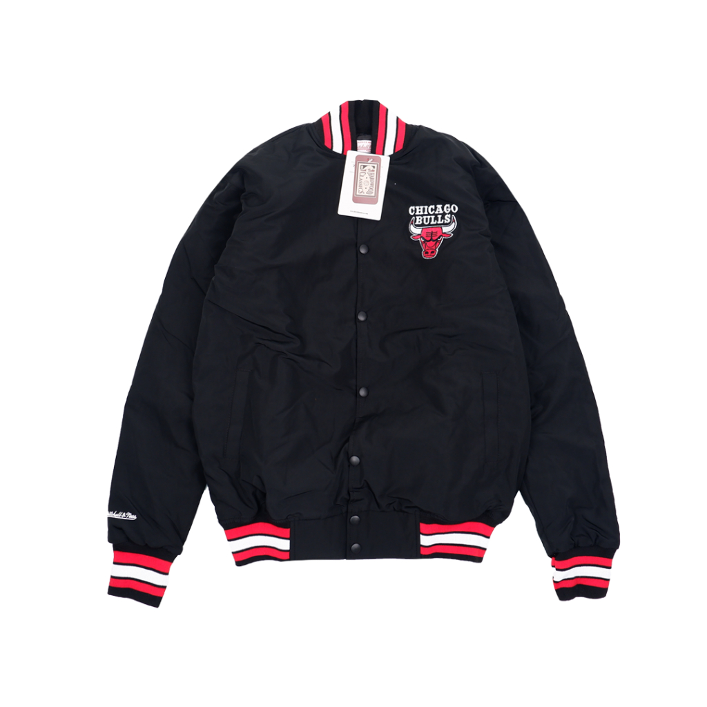 VARSITY CHICAGO BULLS BLACK JACKET NBA TEAM PREMIUM ORIGINAL 1:1 NBA MLB HEAVY WEIGHT
