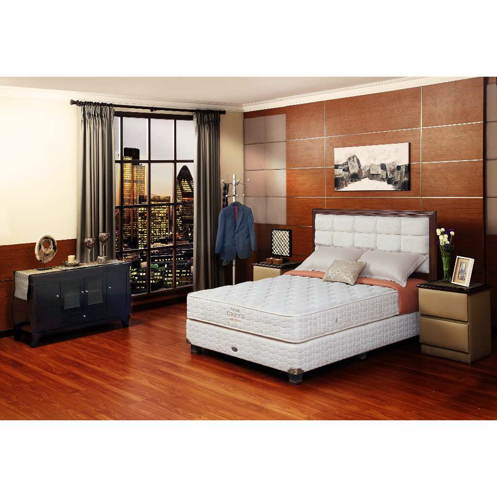 Spring Bed Guhdo Grand Sleep Set Divan Grand Sandaran Metropolis [Full Set]
