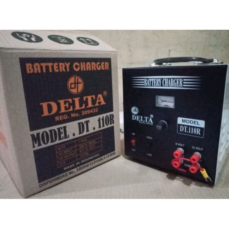 Batre charger Delta model Dt.110R batre charger charger aki delta dt 110r