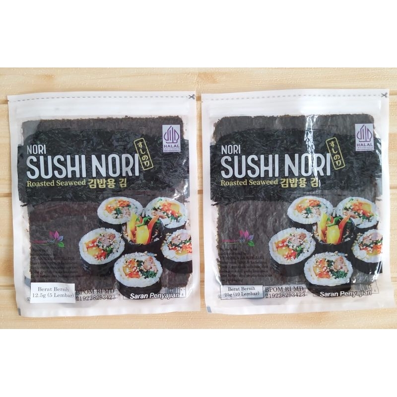 

Sushi Nori Import Isi 5 Lembar & 10 Lembar HALAL / Nori Sushi