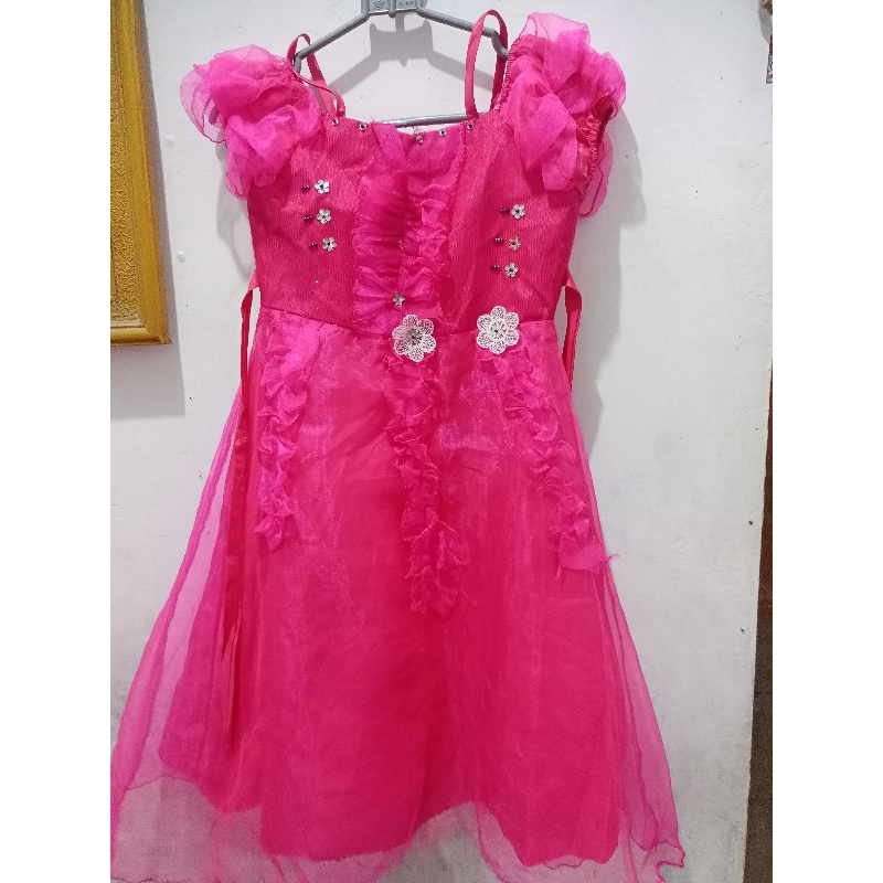 baju pesta anak bahan kain tile /preloved pribadi