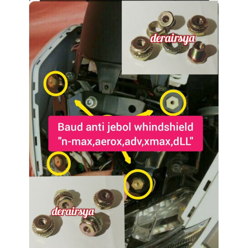 Baud anti jebol whinshield visor n-max aerox adv dLL
