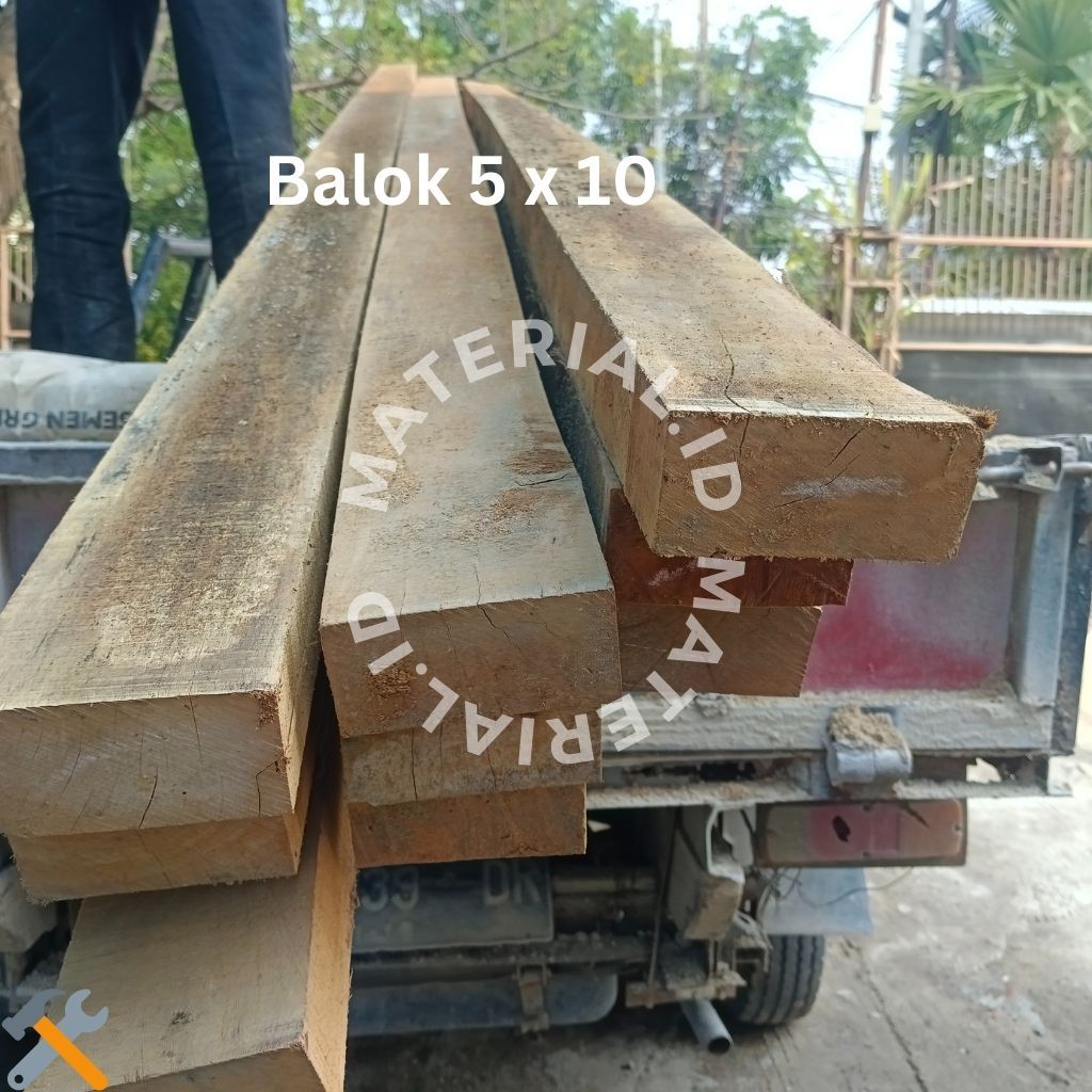 Kayu Balok Super 5 x 10 x 4 Meter Batangan Murah Eceran Galar Ecer Kaso