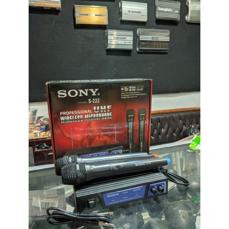 MIC wireless sony S222 UHF double microphone/MIC sony s-222