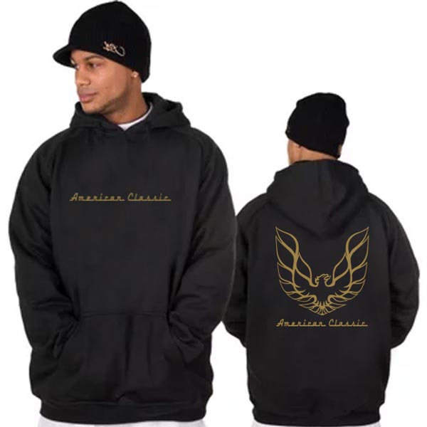 Jaket Hoodie Pontiac Firebird Trans Am American Classic Eagle Logo Hoodie Jumper Bahan Cotton Fleece