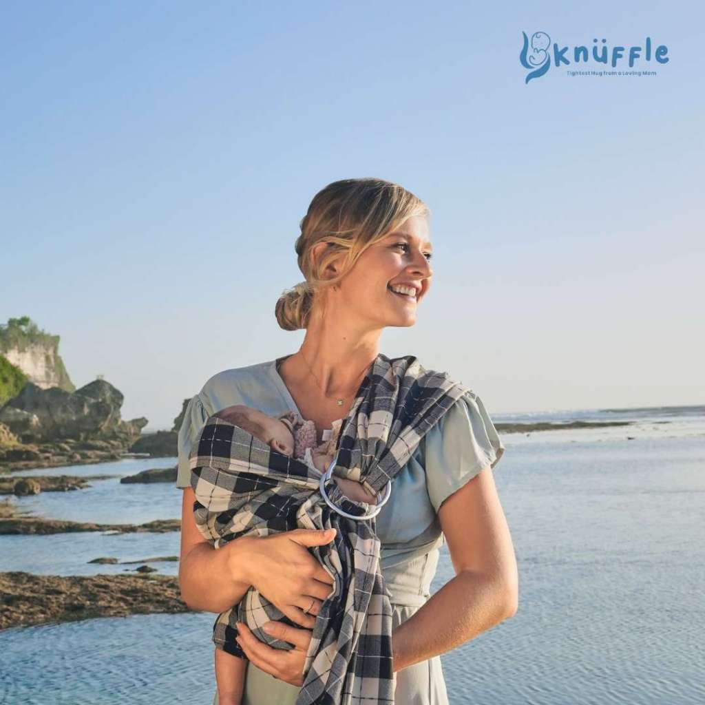 Knuffle Ring Sling Carrier Premium - Gendongan Modern Bayi Kain Samping Depan Kokoh Multifungi 3in1 