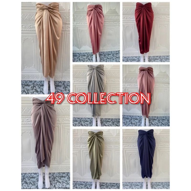 rok lilit serut polos wrap skirt / rok lilit polos instan / wrap skirt polos / wrap skirt / rok lili