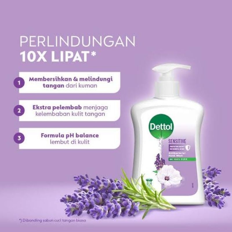 Dettol Handwash Sabun Cuci Tangan Sensitive 245 ml