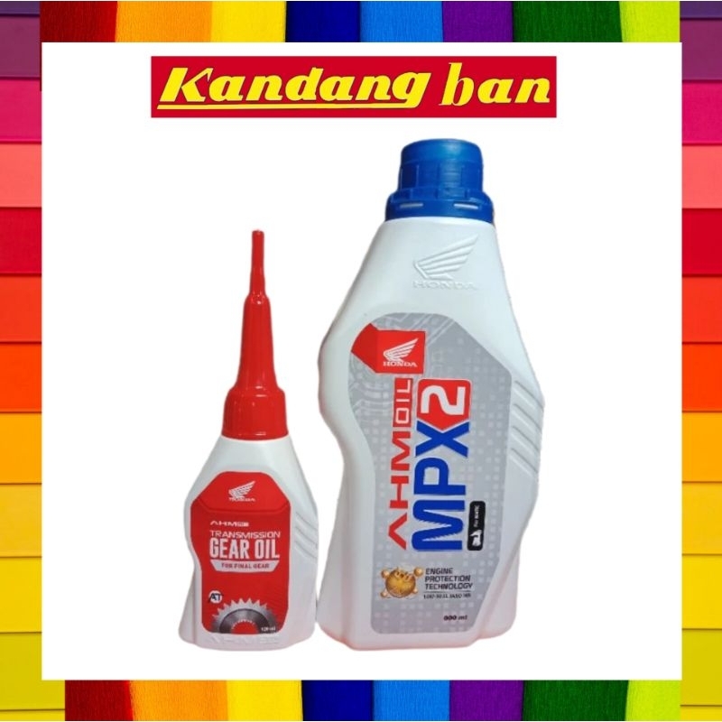 PAKET OLI MATIC AHM HONDA MPX2 0.8L + OLI GARDAN HONDA (100% ORIGINAL), FOR ALL MATIC, BEAT,VARIO,SC