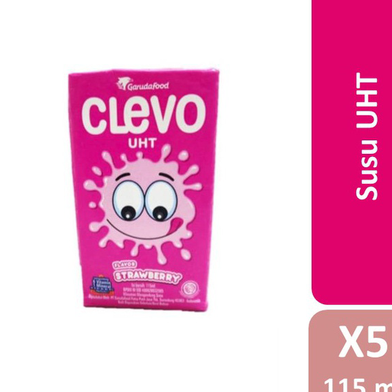 

LVSH6731 ORIGINAL% Clevo Susu UHT Rasa Stroberi 115 ml x5