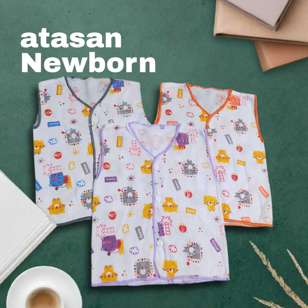 [1 Lusin] Atasan Bayi Newborn Usia 0-6 bulan Model Kutung Pendek Panjang