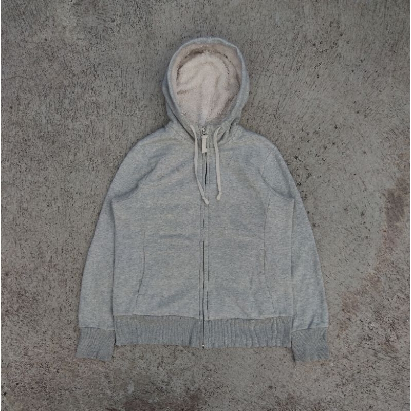 Hoodie Uniqlo Sherpa Abu (Zipper)