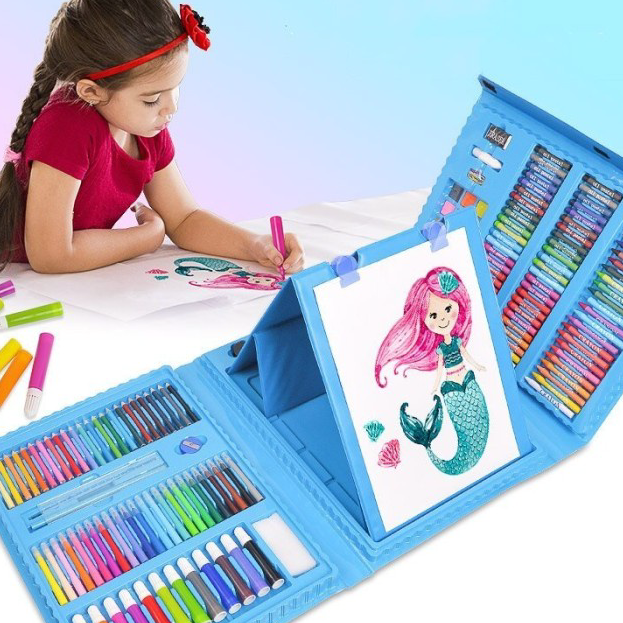 

➯⁂✯ Super Mega Art Set Alat Gambar Tulis Anak Crayon Pensil Warna 208 Pcs Bayar Di Tempat