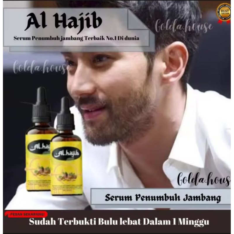AL-HAJIB – Penumbuh dan Penebal jambang Ampuh menumbuhkan brewok jenggot kumis jambang dan alis alam