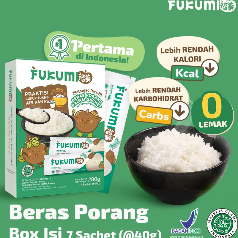 

Terbaru Fukumi Beras Porang dalam sachet 280grm Terlaris